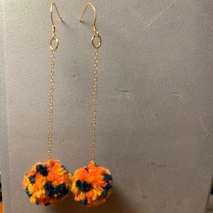 Gold Pom Pom Earrings